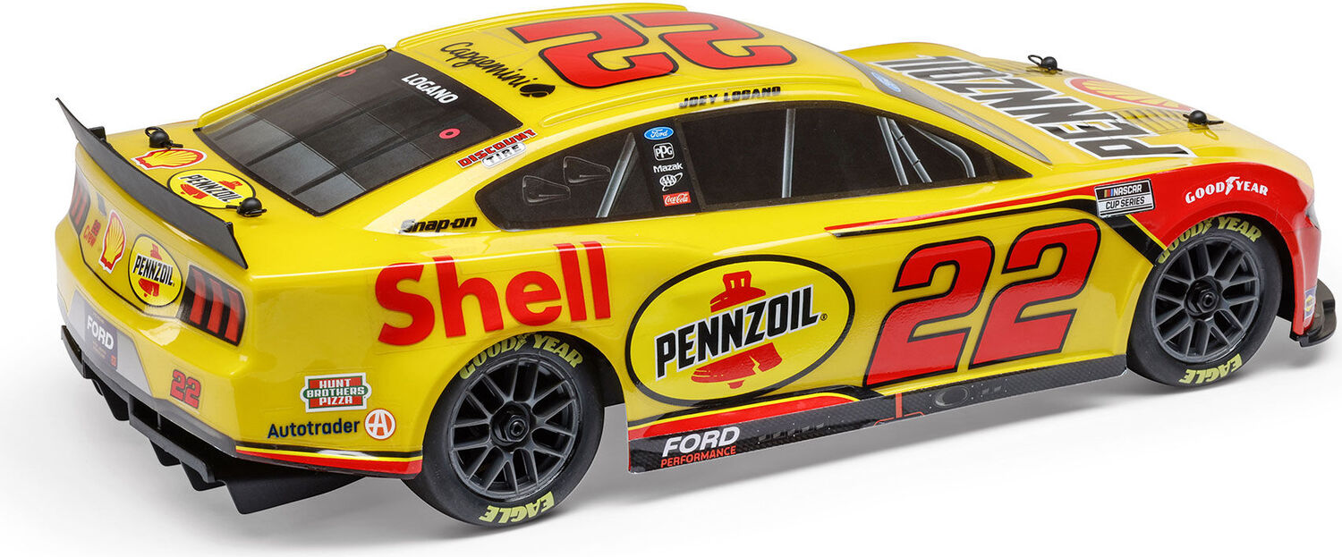1/12 NASCAR RC Race Car Joey Logano No. 22 Shell 2025 Ford Mustang 2S AWD RTR Brushed On-Road (Battery & Charger Included)