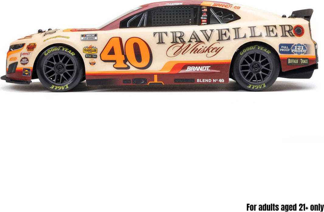 1/12 NASCAR RC Race Car Justin Allgaier No. 40 2026 Traveller Whiskey Chevrolet ZL1 2S AWD RTR Brushed On-Road (Battery & Charger Included)