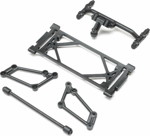 Front Wing Mount Set, Black: 22S Sprint
