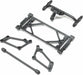 Front Wing Mount Set, Black: 22S Sprint