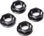 17mm Flanged Wheel Nut Black (4): Super Rock Rey