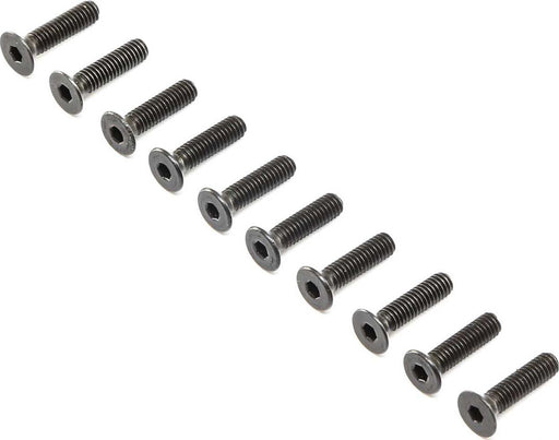 Flat Head Screws, Steel, Black Oxide, M4 x 16mm (10)