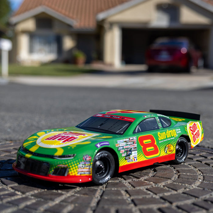 1/12 Asphalt Late Model RC Race Car Dale Earnhardt Jr. No. 8 2025 Sun Drop Chevrolet ZL1 2S AWD On-Road (Battery & Charger Included), Green