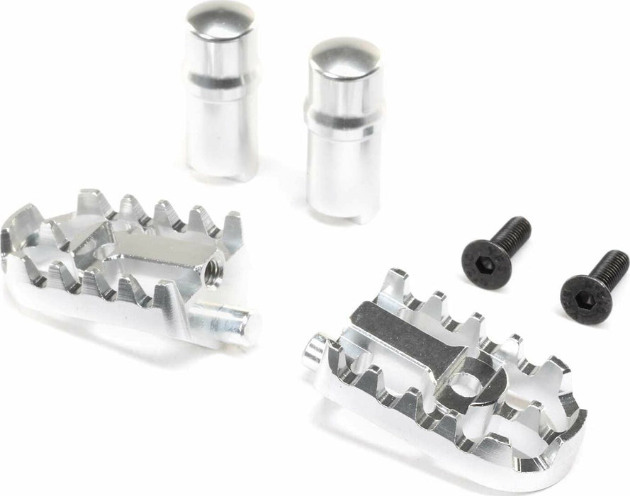 Aluminum Foot Pegs, Silver: Promoto-MX