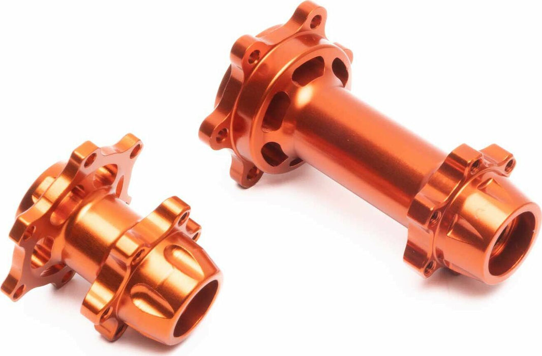 Aluminum Hub Set, Machined, Orange: Promoto-MX