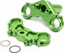 Aluminum Triple Clamp Set, Green: Promoto MX