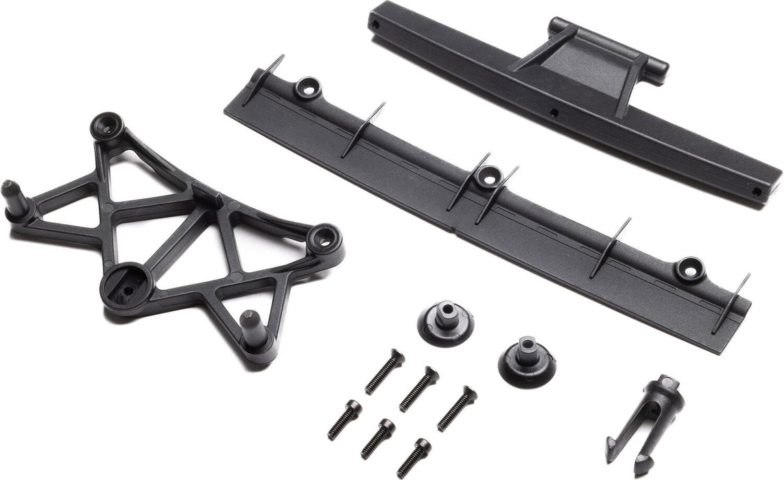 Clipless Body Mount and Spoiler, Body: GROM Asphalt Late Model