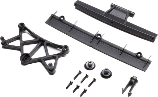 Clipless Body Mount and Spoiler, Body: GROM Asphalt Late Model