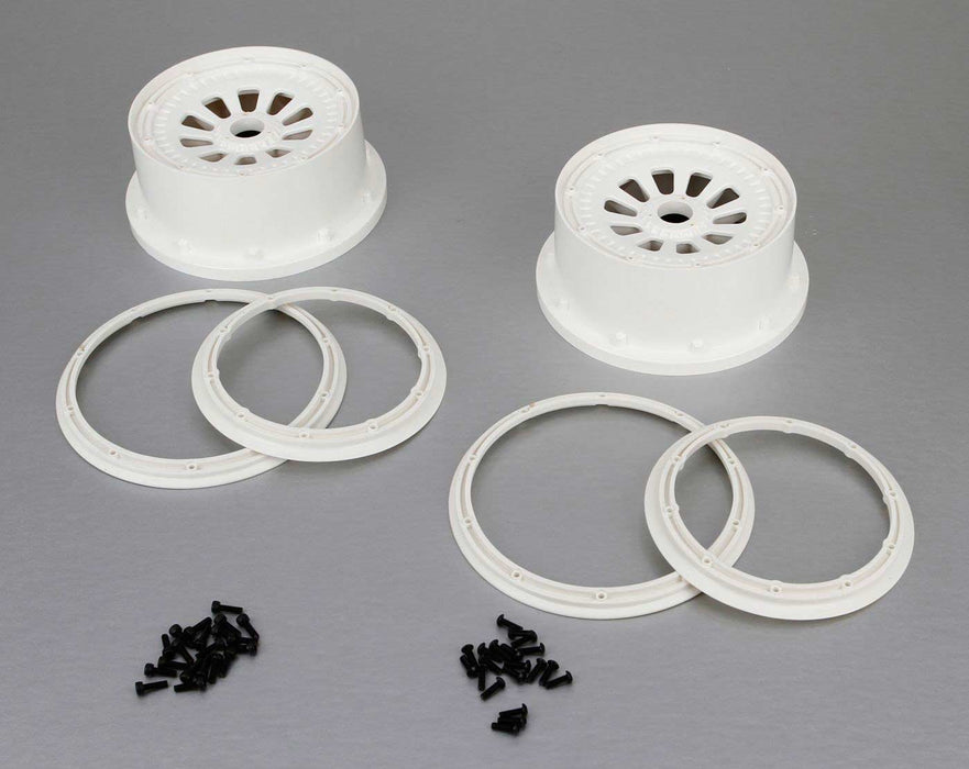 Wheel & Beadlock Set, White (2): 5T