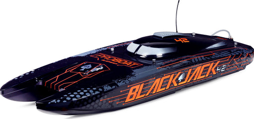 Blackjack 42" 8S Brushless Catamaran RTR: Black/Orange
