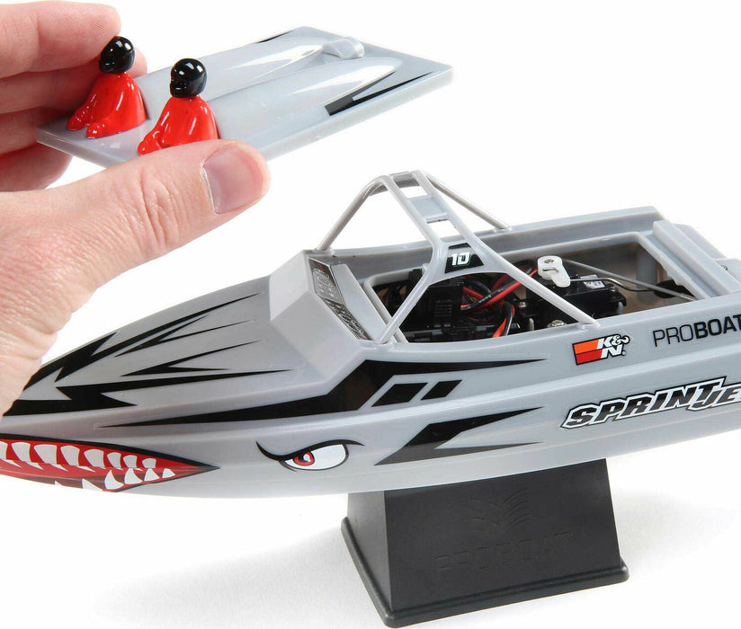 Sprintjet 9" Self-Righting Deep-V Jet Boat Brushed RTR, Silver