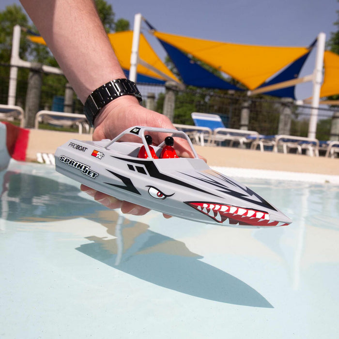 Sprintjet 9" Self-Righting Deep-V Jet Boat Brushed RTR, Silver