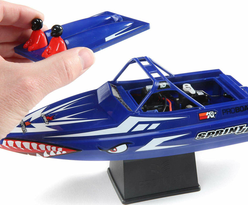 Sprintjet 9" Self-Righting Deep-V Jet Boat Brushed RTR, Blue