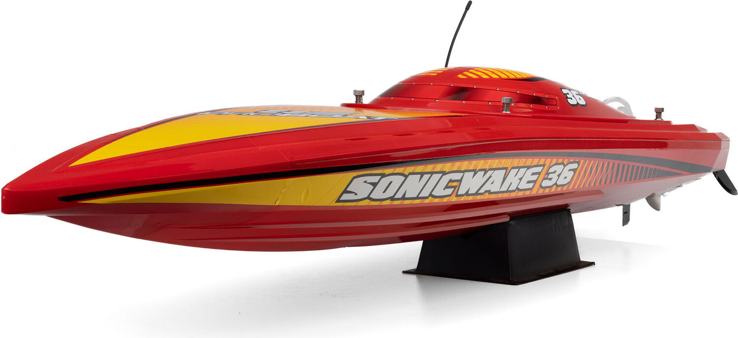 Sonicwake 36" V3 Self-Righting V-Hull Boat RTR, Red
