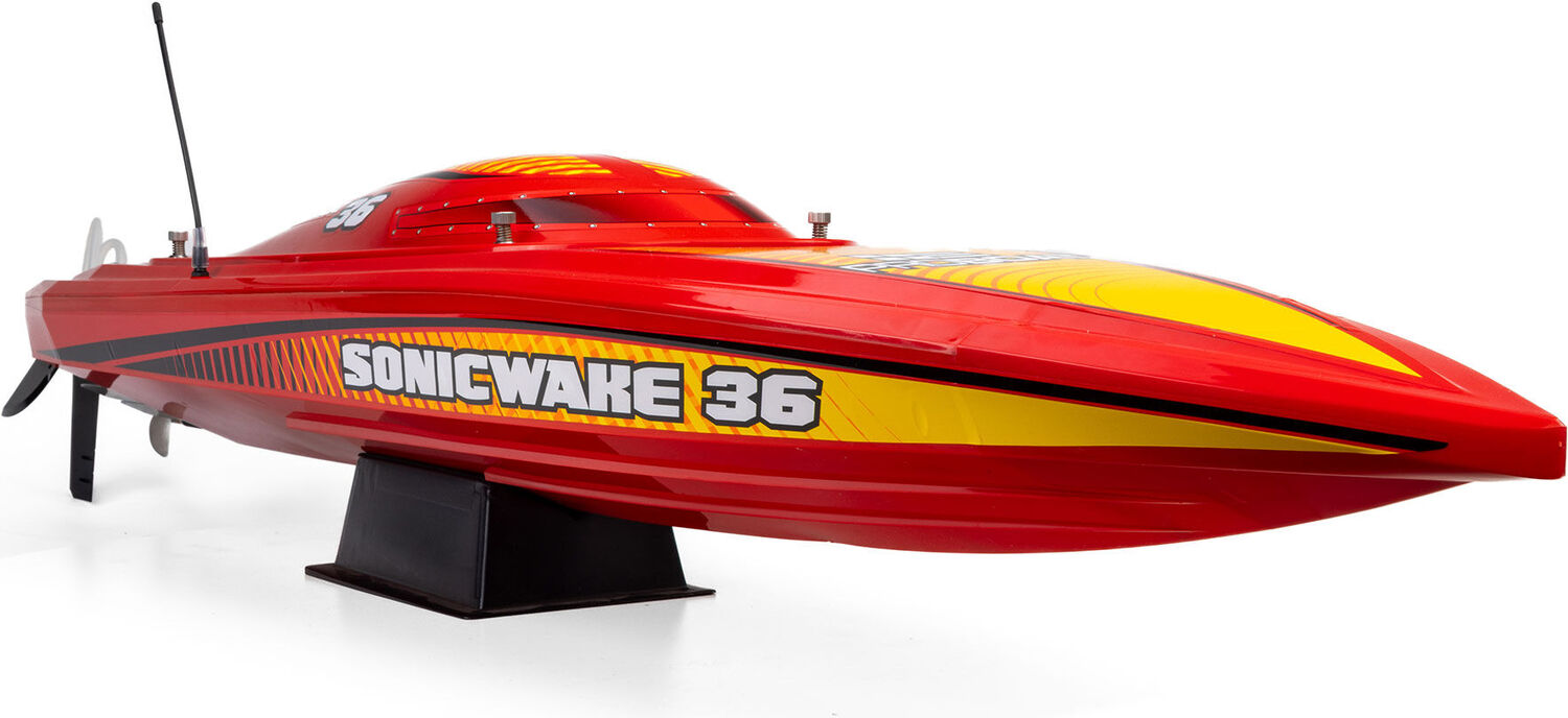 Sonicwake 36" V3 Self-Righting V-Hull Boat RTR, Red