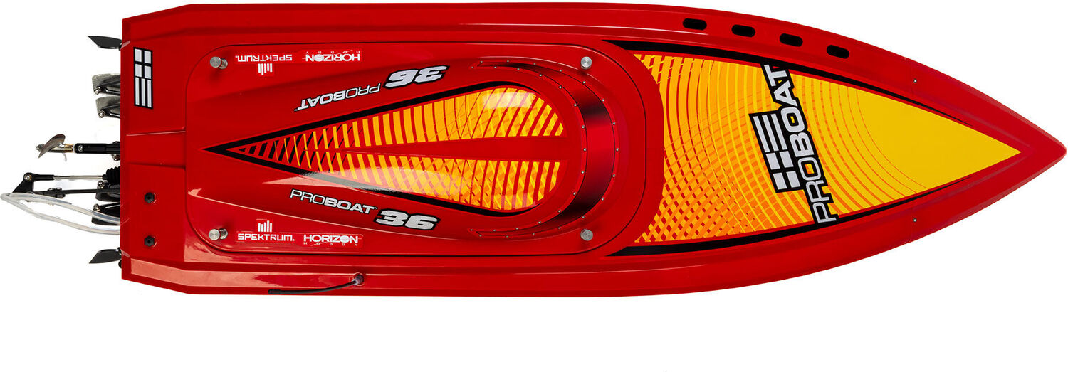 Sonicwake 36" V3 Self-Righting V-Hull Boat RTR, Red