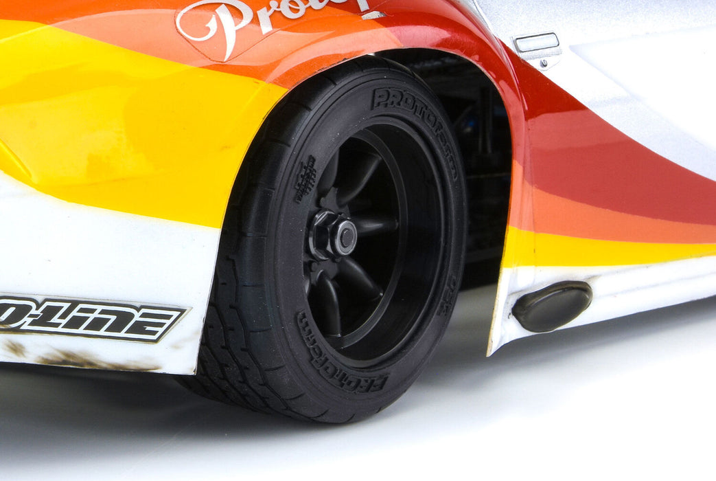 1/10 PROTOform VTA Rear 31mm VTA Tires Mounted 12mm Black Wheels (2)