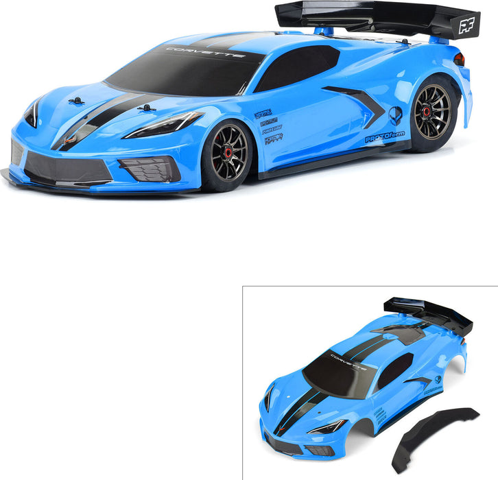 1/7 Chevrolet Corvette C8 Painted Body (Rapid Blue): Felony