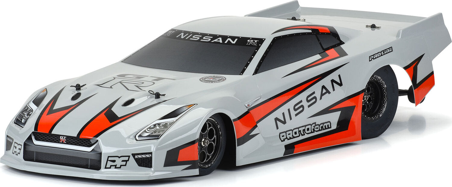 1/10 Nissan GT-R R35 Pro Mod Tough-Color Gray Body: Drag Car