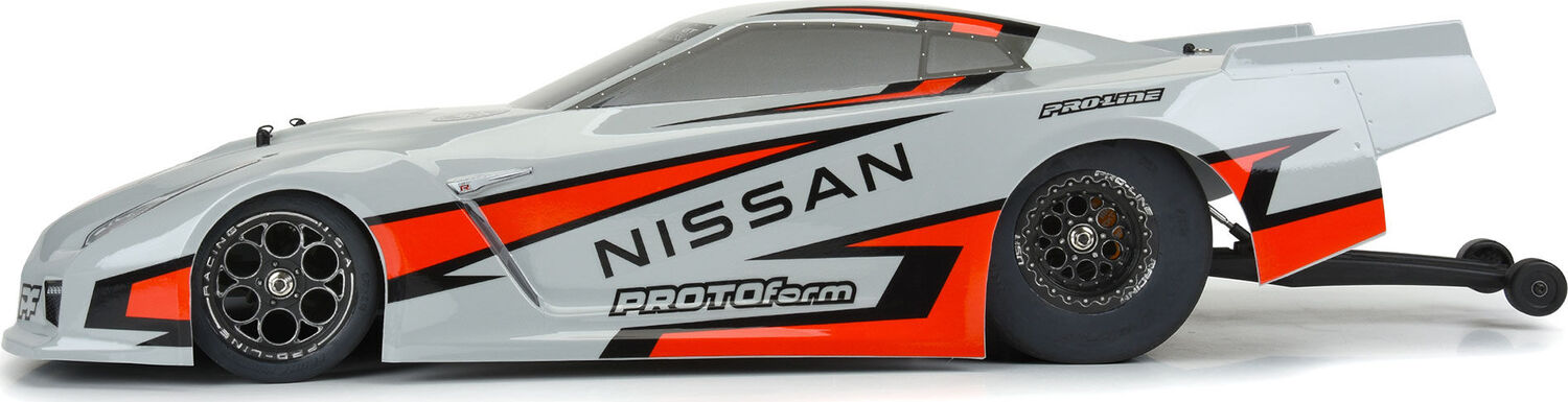 1/10 Nissan GT-R R35 Pro Mod Tough-Color Gray Body: Drag Car