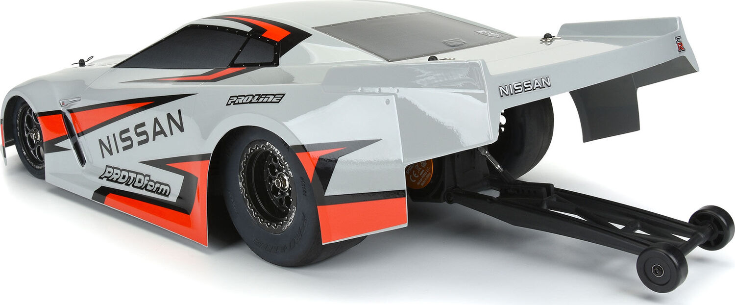 1/10 Nissan GT-R R35 Pro Mod Tough-Color Gray Body: Drag Car