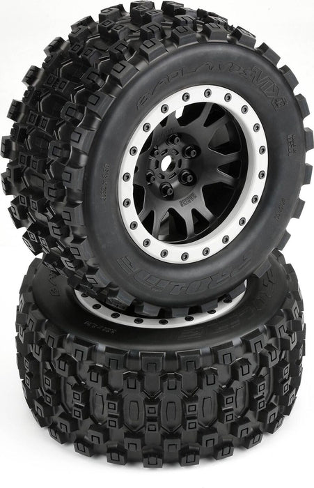 1/5 Badlands MX43 Pro-Loc F/R X-MAXX MTD 24mm Blk/Gry Impulse (2)