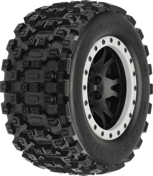 1/5 Badlands MX43 Pro-Loc F/R X-MAXX MTD 24mm Blk/Gry Impulse (2)