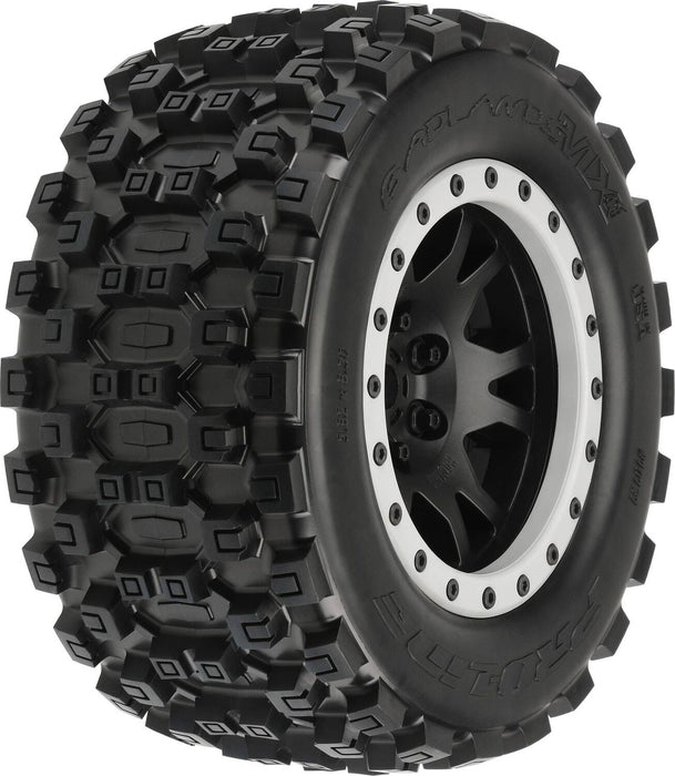 1/5 Badlands MX43 Pro-Loc F/R X-MAXX MTD 24mm Blk/Gry Impulse (2)