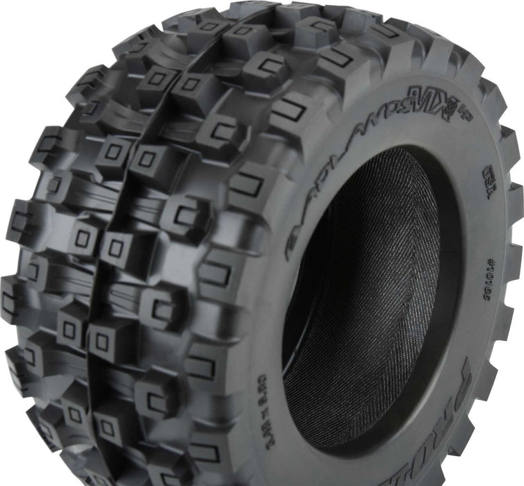 1/8 Badlands MX38 HP BELTED F/R 3.8" MT Mounted 17mm Blk Raid (2)