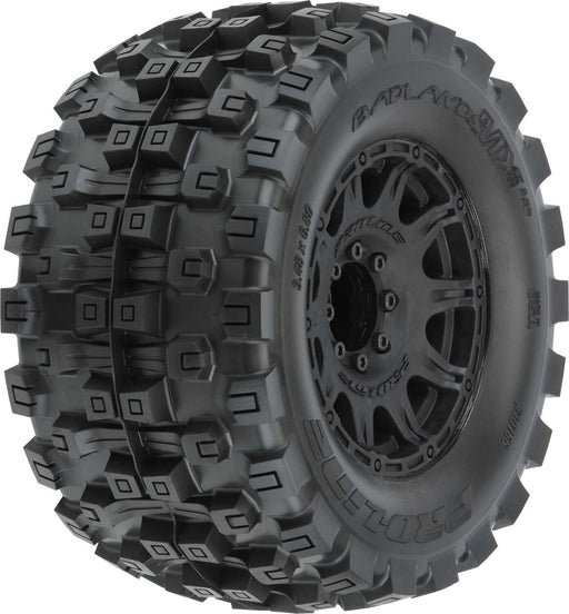 1/8 Badlands MX38 HP BELTED F/R 3.8" MT Mounted 17mm Blk Raid (2)