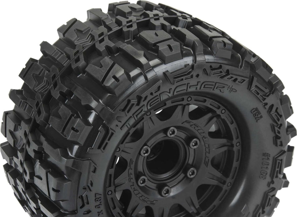 1/10 Trencher HP BELTED F/R 2.8" MT Tires Mounted 12mm Blk Raid (2)