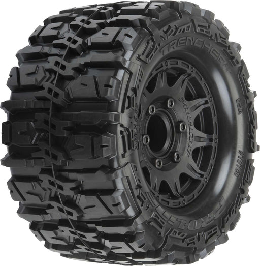 1/10 Trencher HP BELTED F/R 2.8" MT Tires Mounted 12mm Blk Raid (2)