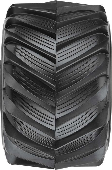 1/10 Demolisher Fr/Rr 2.6"/3.5" MT Tires Mounted 12mm Gray Whls (2)