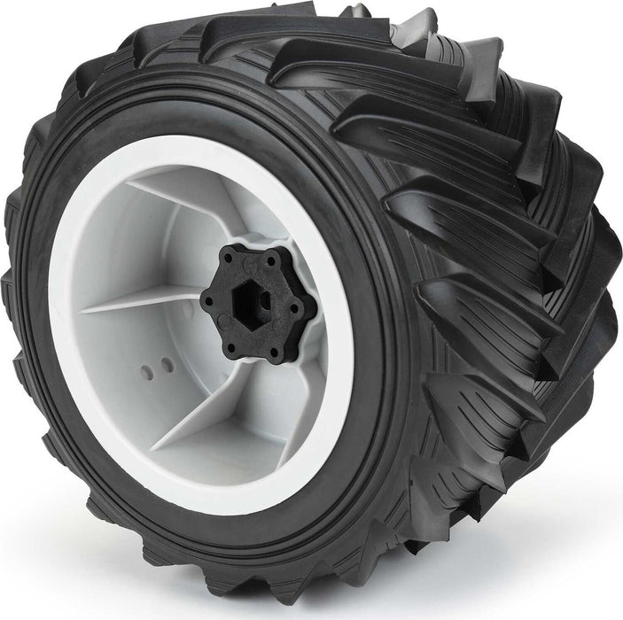 1/10 Demolisher Fr/Rr 2.6"/3.5" MT Tires Mounted 12mm Gray Whls (2)