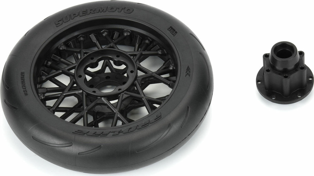 1/4 Supermoto S3 Motorcycle Front Tire MTD Black (1): PROMOTO-MX