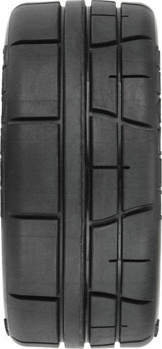 1/8 Menace HP BELTED Speed Run F/R Tires Mounted 17mm Black (2)