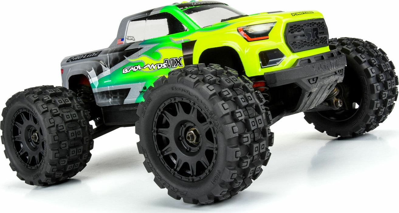 1/18 Badlands MX 1.85" F/R MTD 12mm Black Raid: Granite GROM