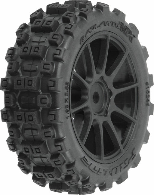 Badlands MX 1.9" Buggy Tires MTD Mach-10 Black Wheels: Typhon GROM