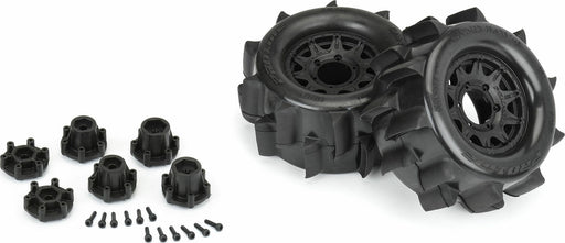 1/10 Sand Paw HP BELTED F/R 2.8" MT Tires MTD 12/14mm Black Raid (2)