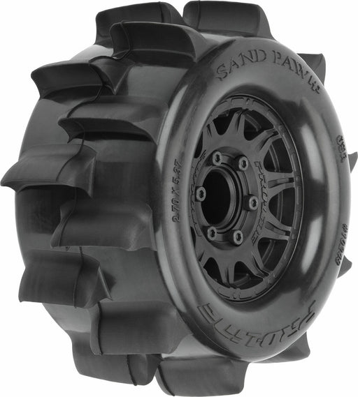 1/10 Sand Paw HP BELTED F/R 2.8" MT Tires MTD 12/14mm Black Raid (2)