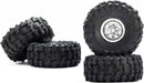 1/30 Baja Pro X Front/Rear Mounted Chrome Beast Tires (4): Axial SCX30