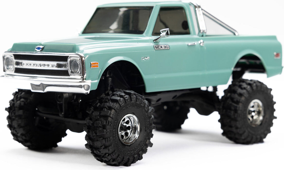 1/30 Baja Pro X Front/Rear Mounted Chrome Beast Tires (4): Axial SCX30