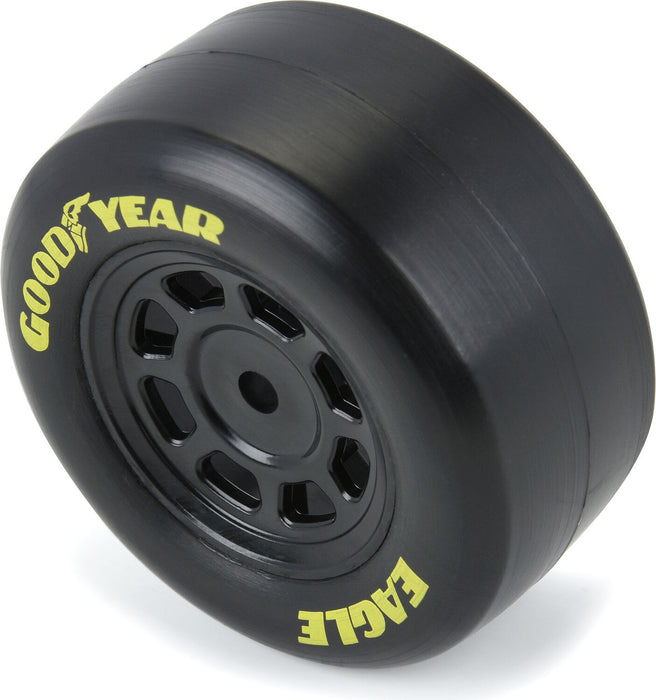 1/12 Goodyear Eagle Truck/Retro Tire F/R MTD Blk Wheels (4): NASCAR