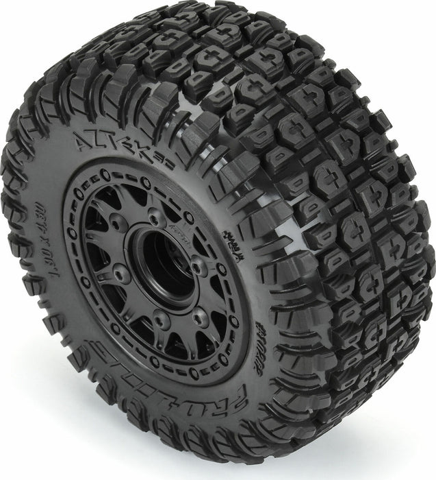1/10 Aztek M2 F/R 2.2"/3.0" SC MTD 12mm & 14mm Black Raid Wheels (2)