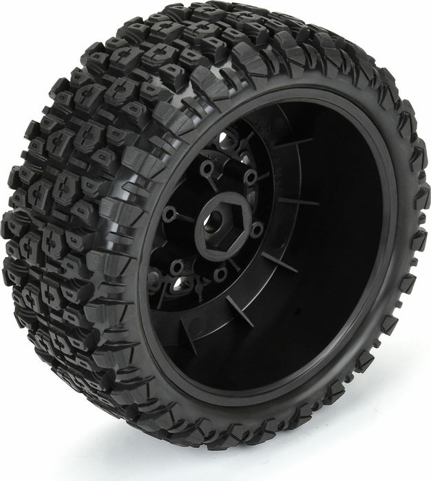 1/10 Aztek M2 F/R 2.2"/3.0" SC MTD 12mm & 14mm Black Raid Wheels (2)