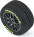 1/12 Goodyear Eagle Dirt Tire F/R MTD Gray Wheels (4): Losi NASCAR