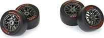 1/12 Goodyear Eagle Option Tire F/R MTD Gray Wheels (4): Losi NASCAR