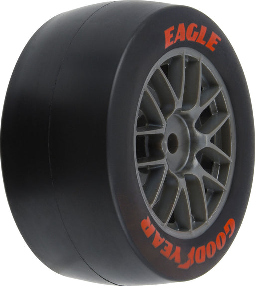 1/12 Goodyear Eagle Option Tire F/R MTD Gray Wheels (4): Losi NASCAR