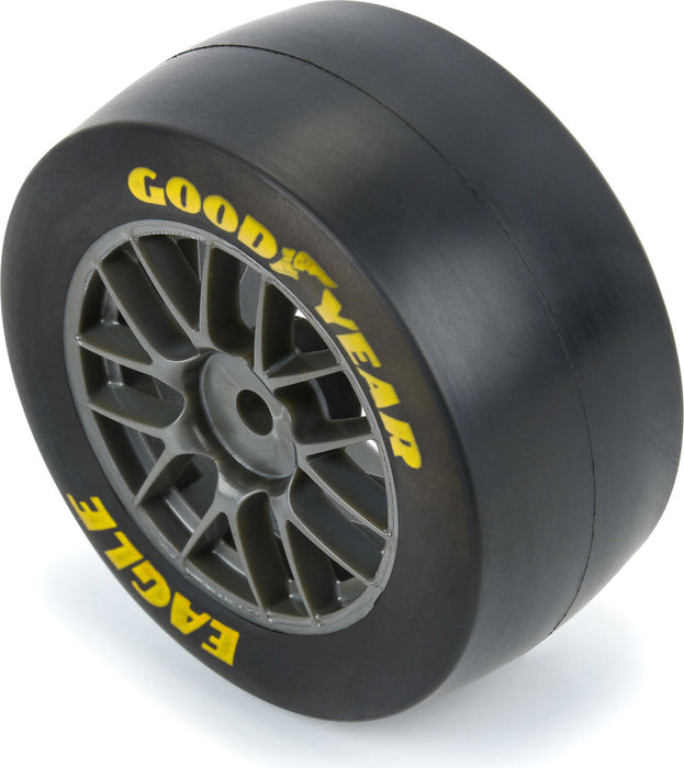 1/12 Goodyear Eagle Soft Tire F/R MTD Gray Wheels (4): Losi NASCAR