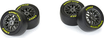 1/12 Goodyear Eagle Soft Tire F/R MTD Gray Wheels (4): Losi NASCAR